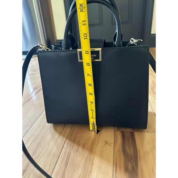 Kate Spade KB707 Reegan Medium Smooth Leather Satchel Crossbody in Black - Picture 10 of 11